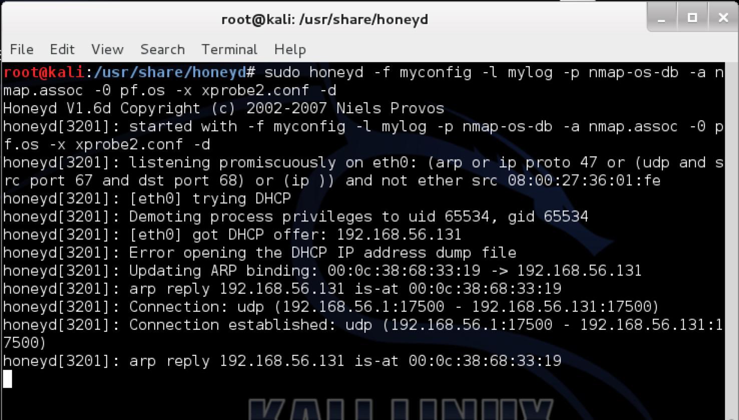 nmap Honeyd Isn't Detecting Loud Scans Information Security Stack