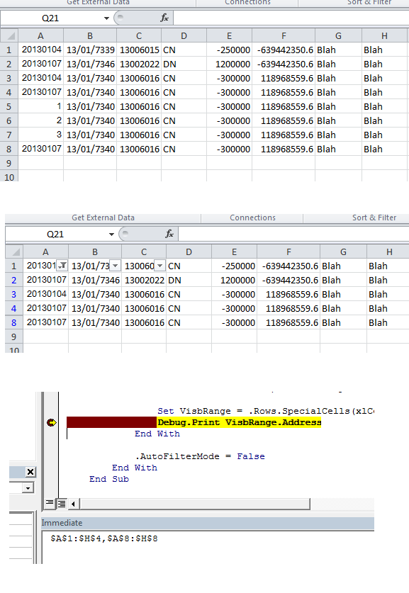 AutoFilter return correct result, but when SpecialCells