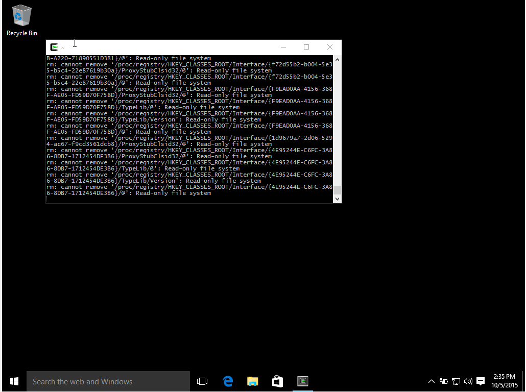 Windows Cygwin error Failed to run ‘/bin/bash’ No such file or