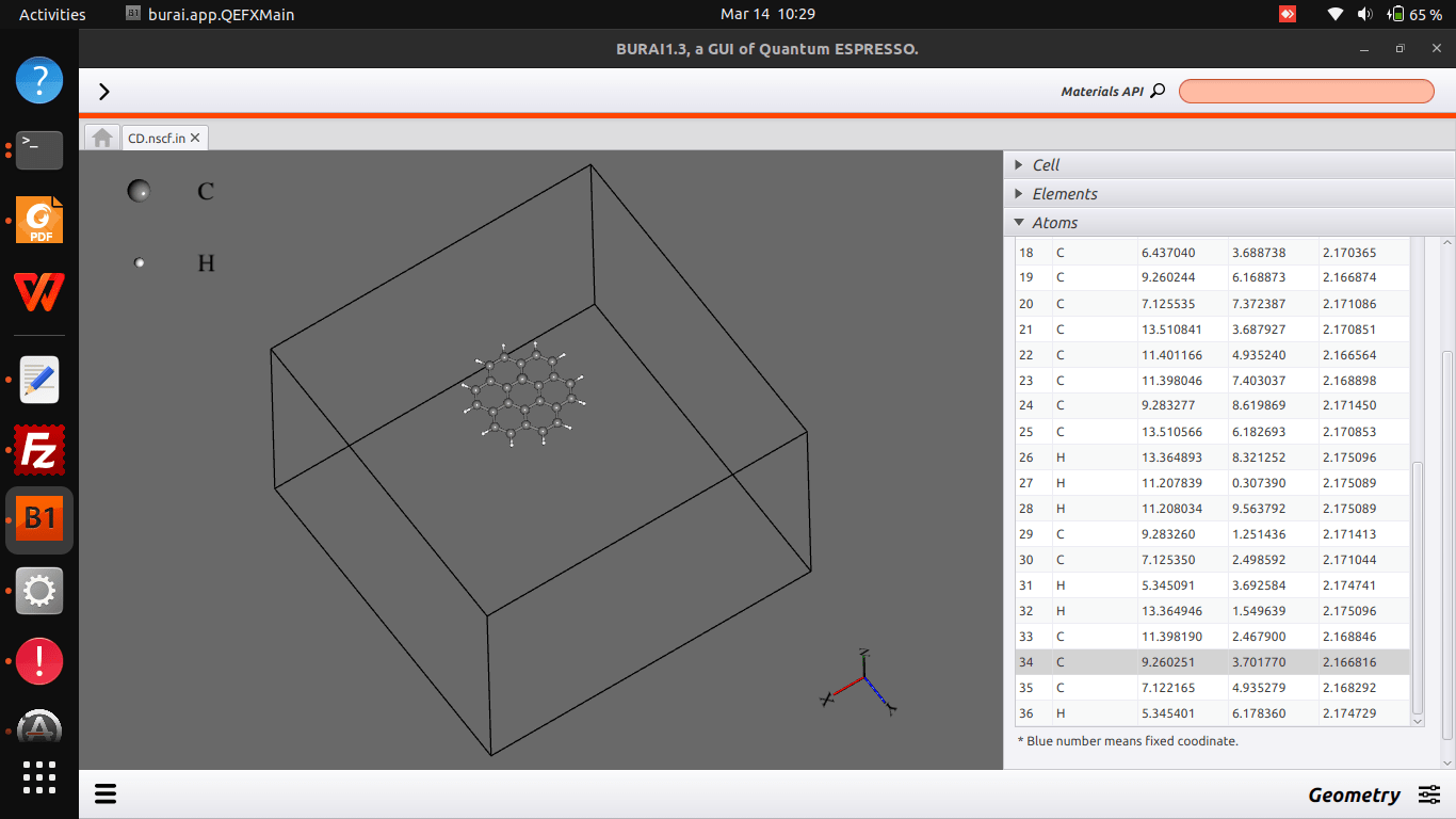 Calculation of Carbon Quantum Dots using Quantum ESPRESSO Matter Modeling Stack Exchange