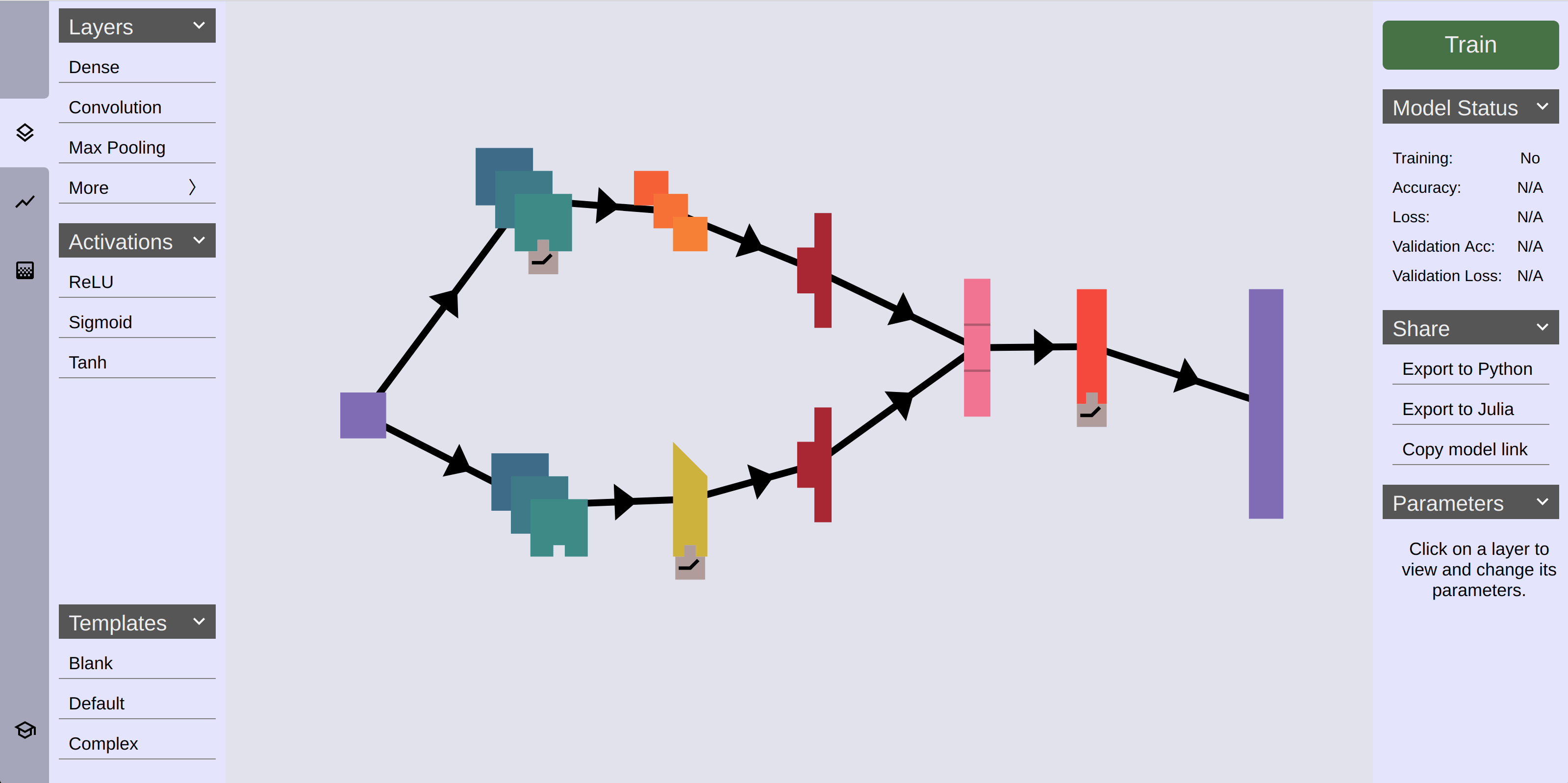 Is there a visual tool for designing and applying neural nets/deep