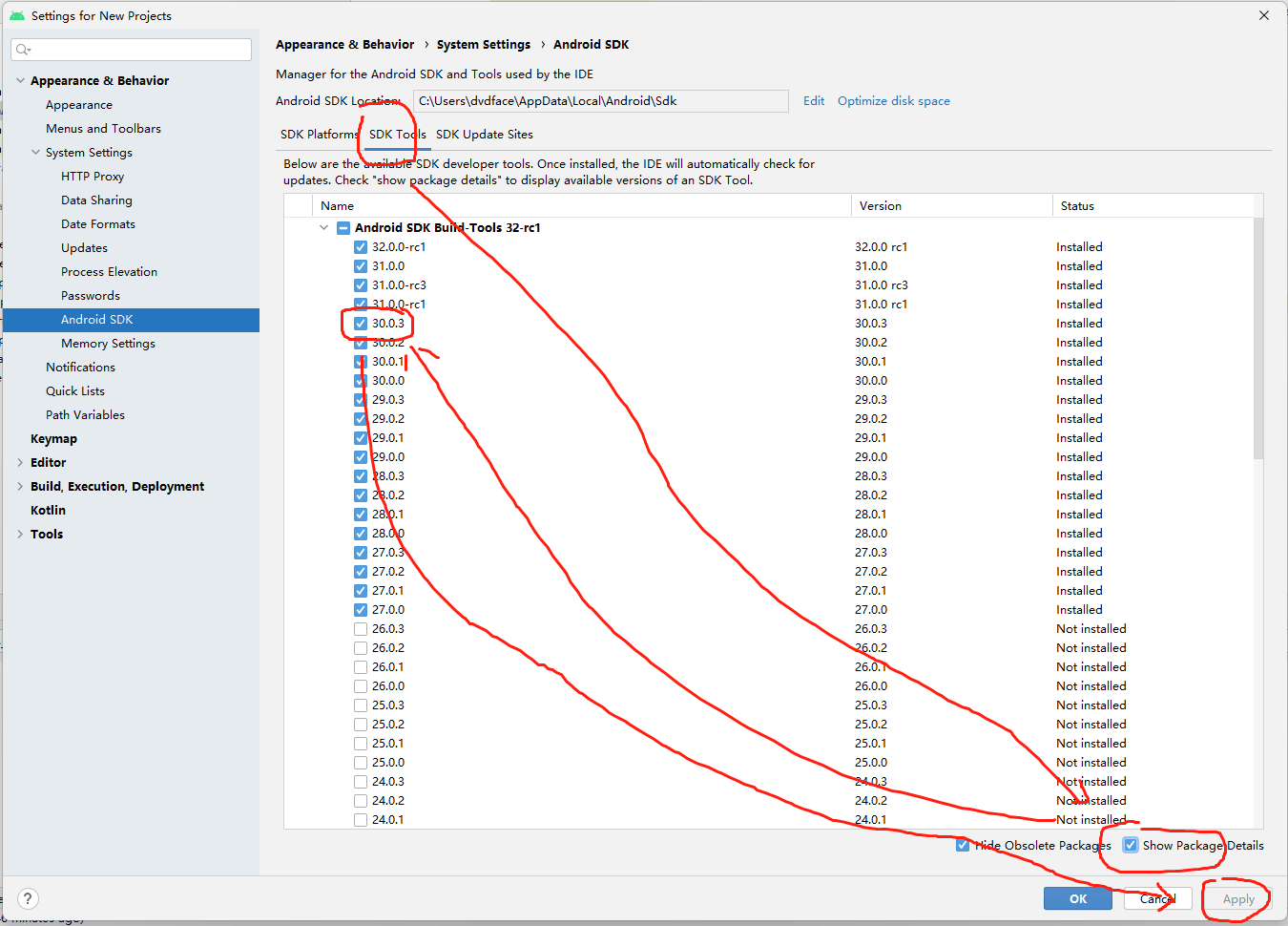 android Failed to find Build Tools revision 30.0.1 Stack Overflow
