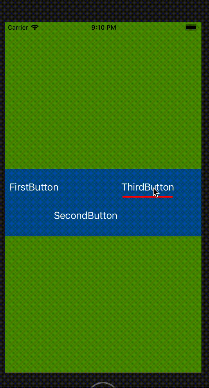 IOS/ObjectiveC Center Line under Button Programmatically