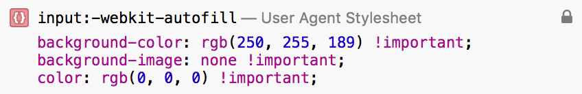 javascript How to change Safari autofill yellow background color