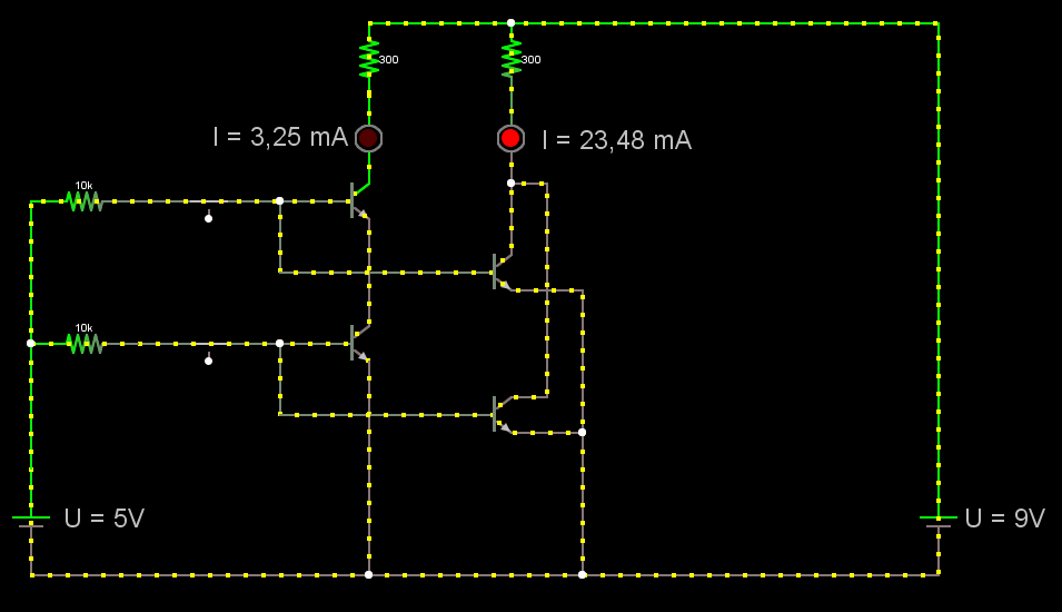 Electronic Realizing logic gates with transistors AND and OR gate in parallel, trying to