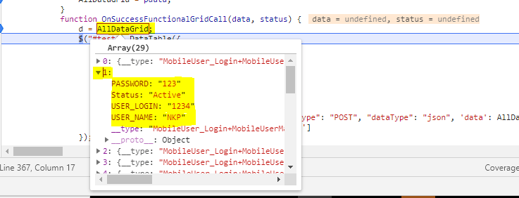 jquery DataTables warning table id=TableID Invalid JSON response