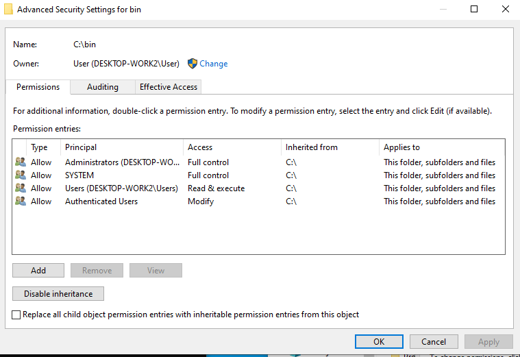 command line Why is Windows 10 \bin directory special Super User