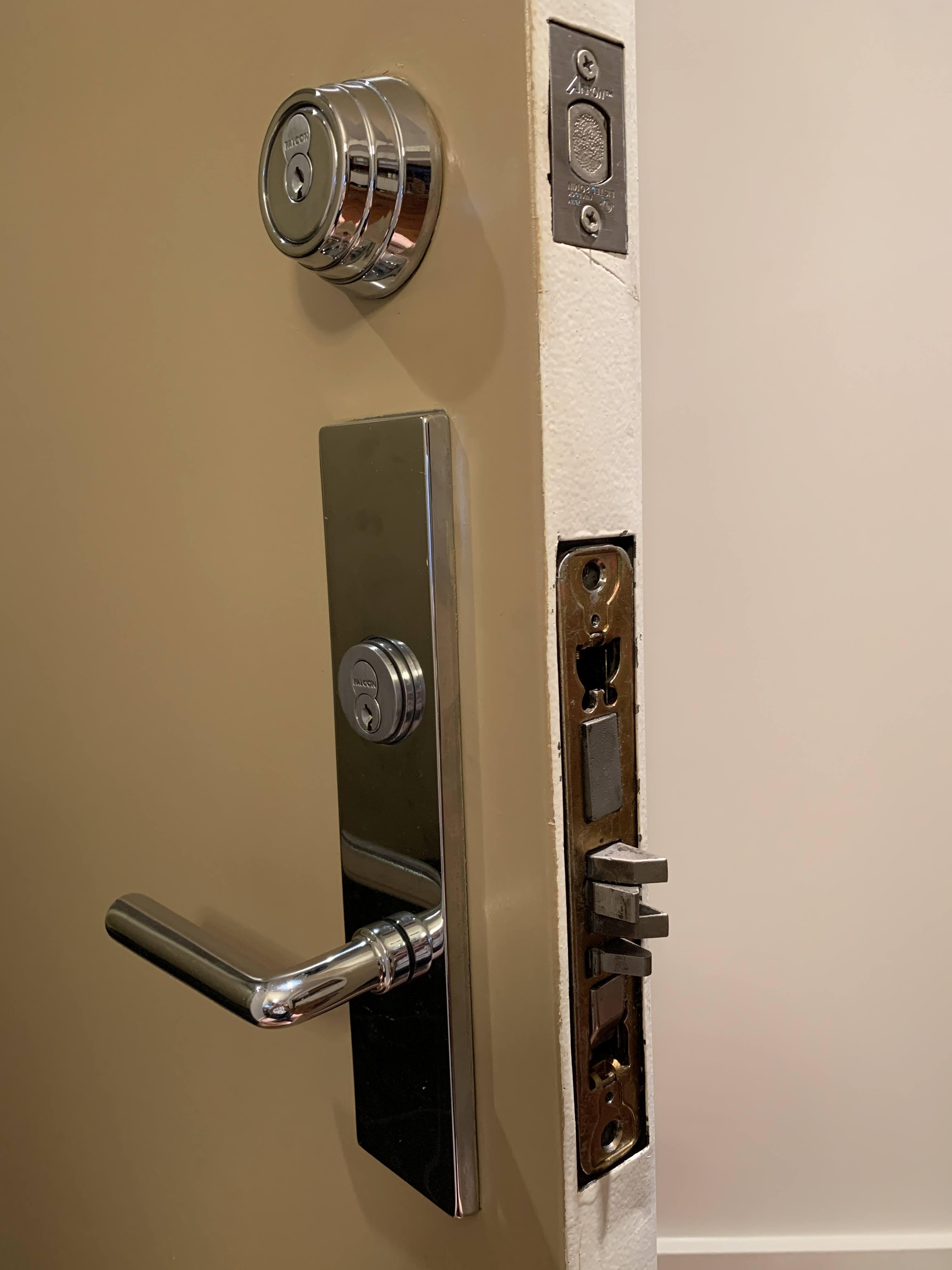 How to completely remove Falcon door lock Home Improvement Stack Exchange