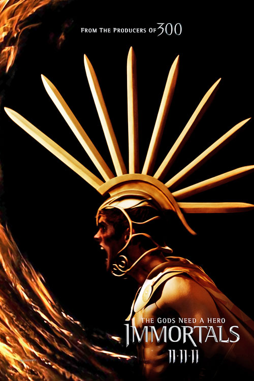 greek myth Who is the god on the Immortals poster