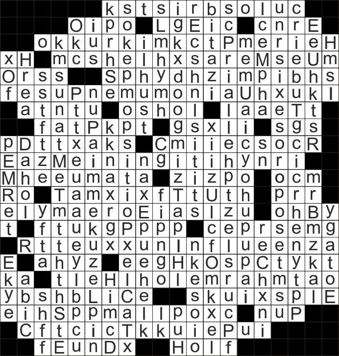 The illposed wordsearch A sick puzzle Puzzling Stack Exchange