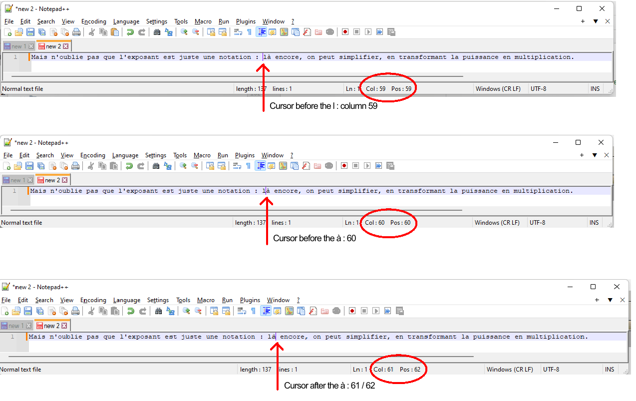 text How can I show columns number in Notepad++? Stack Overflow