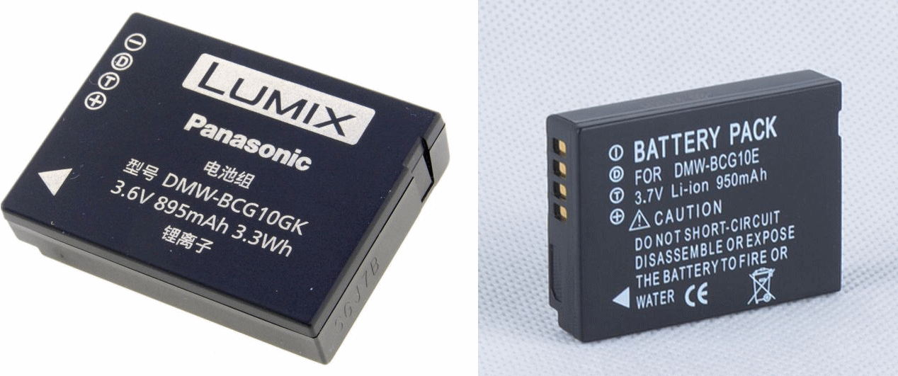 Electronic Fake a panasonic battery to revive camera to copy photos