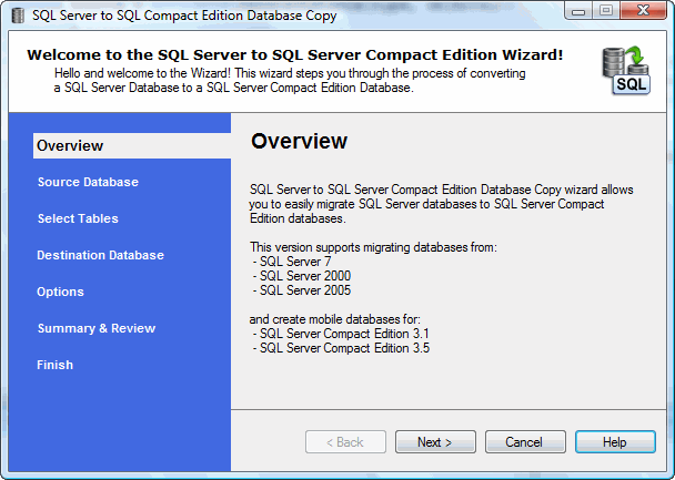 Converting SQL Server database to local C database Stack Overflow