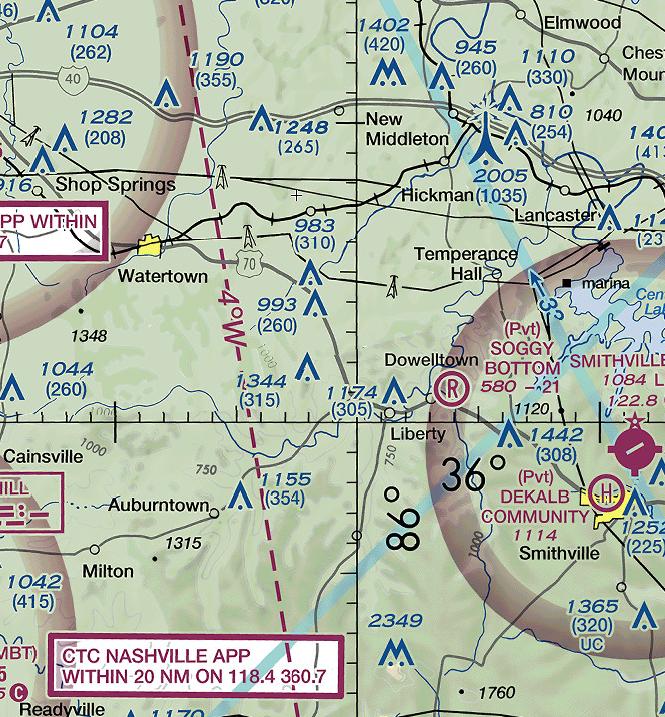 Isogonic Lines On Sectional Charts