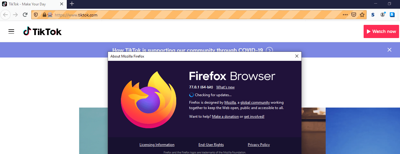 How to initiate a Tor Browser 9.5 which uses the default