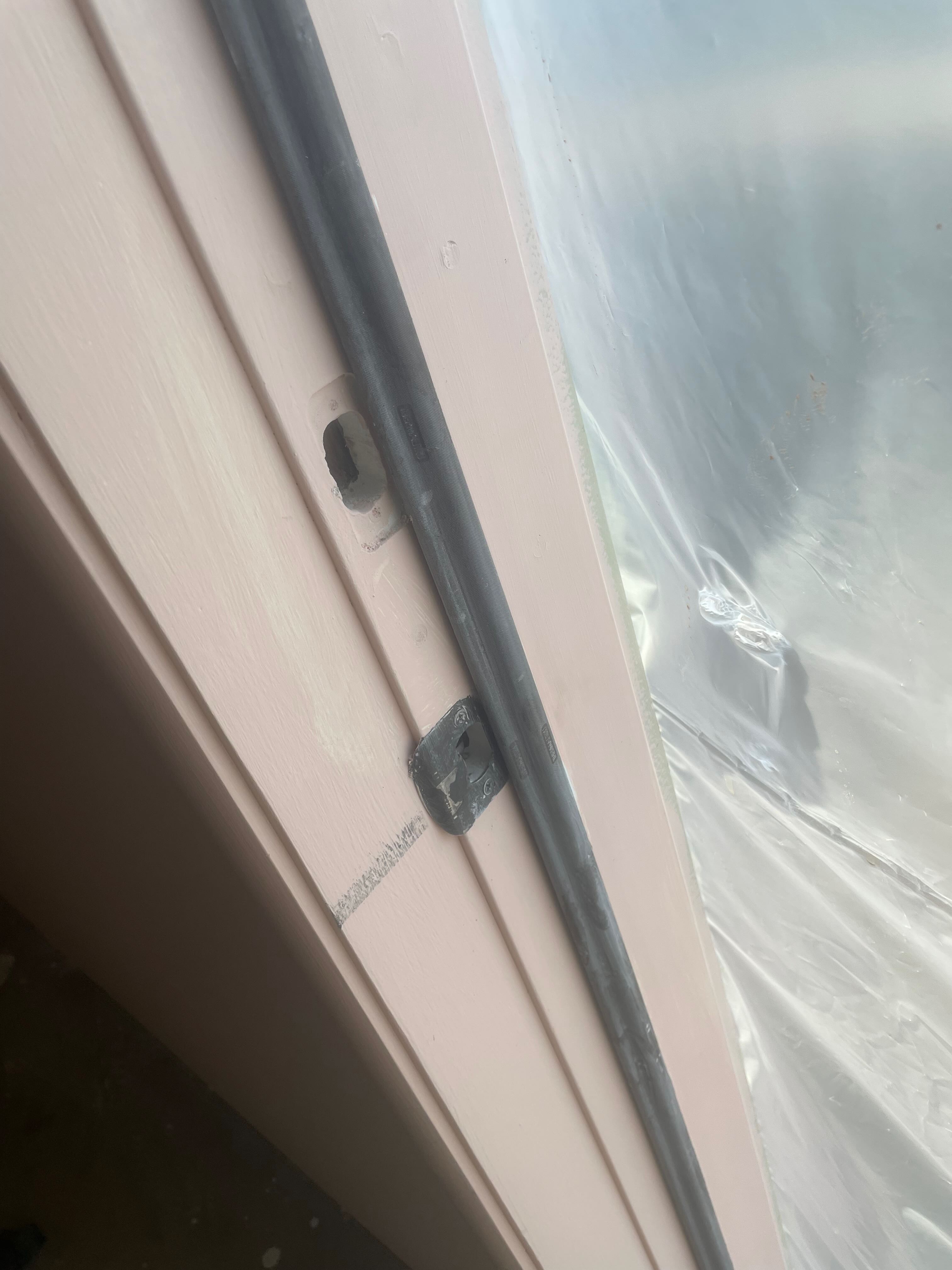 Outswing exterior door in 6inch wall did contractor install correctly