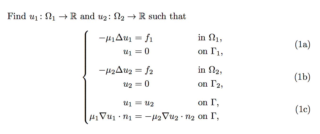 Subequations with brace and aligned systems of equations TeX LaTeX