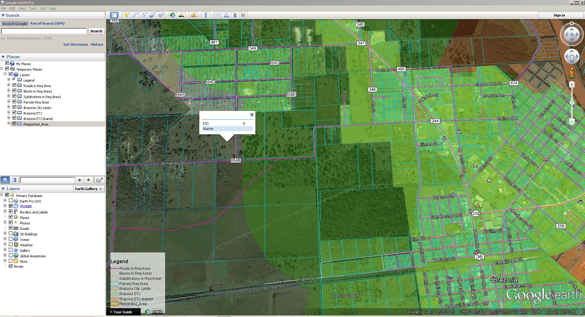 arcgis desktop Establishing Default Query layer for Google Earth in