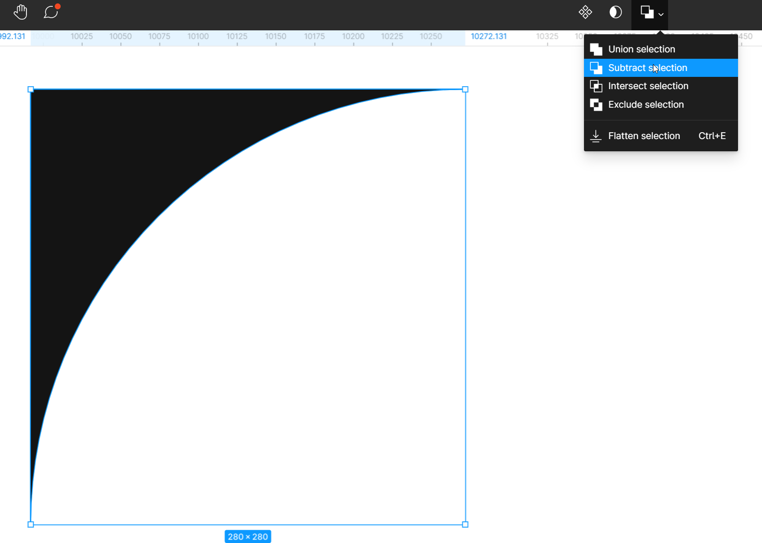 Figma How can I create a rectangle with border rounding going to the