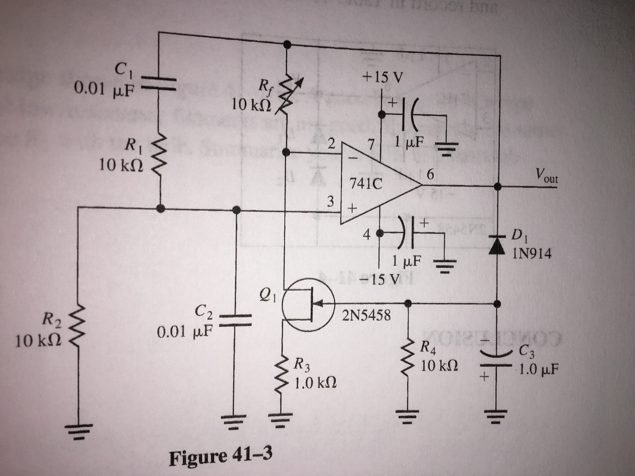 Electronic Diode and capacitor at the Wien Bridge Oscillator