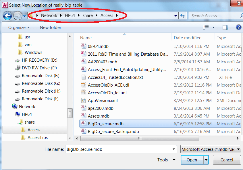 vba MS Access Linked Table Manager full network path Stack Overflow