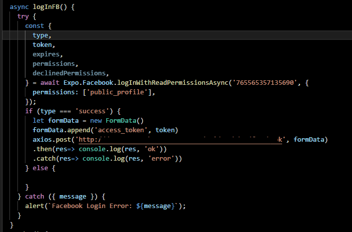 How can I see an actual error from server (react native