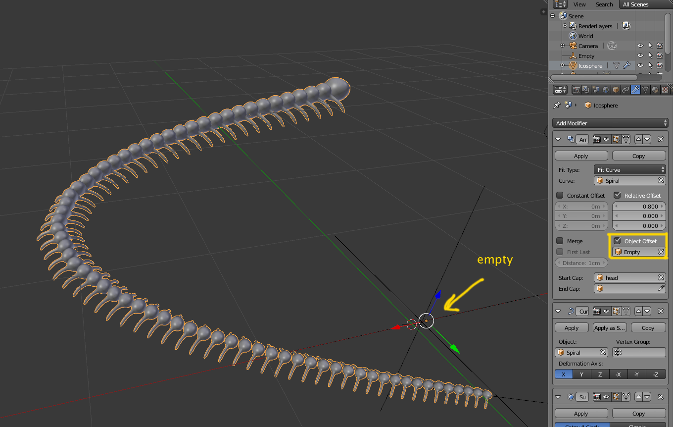 modeling How do I perform multiple extrusions around a spiral