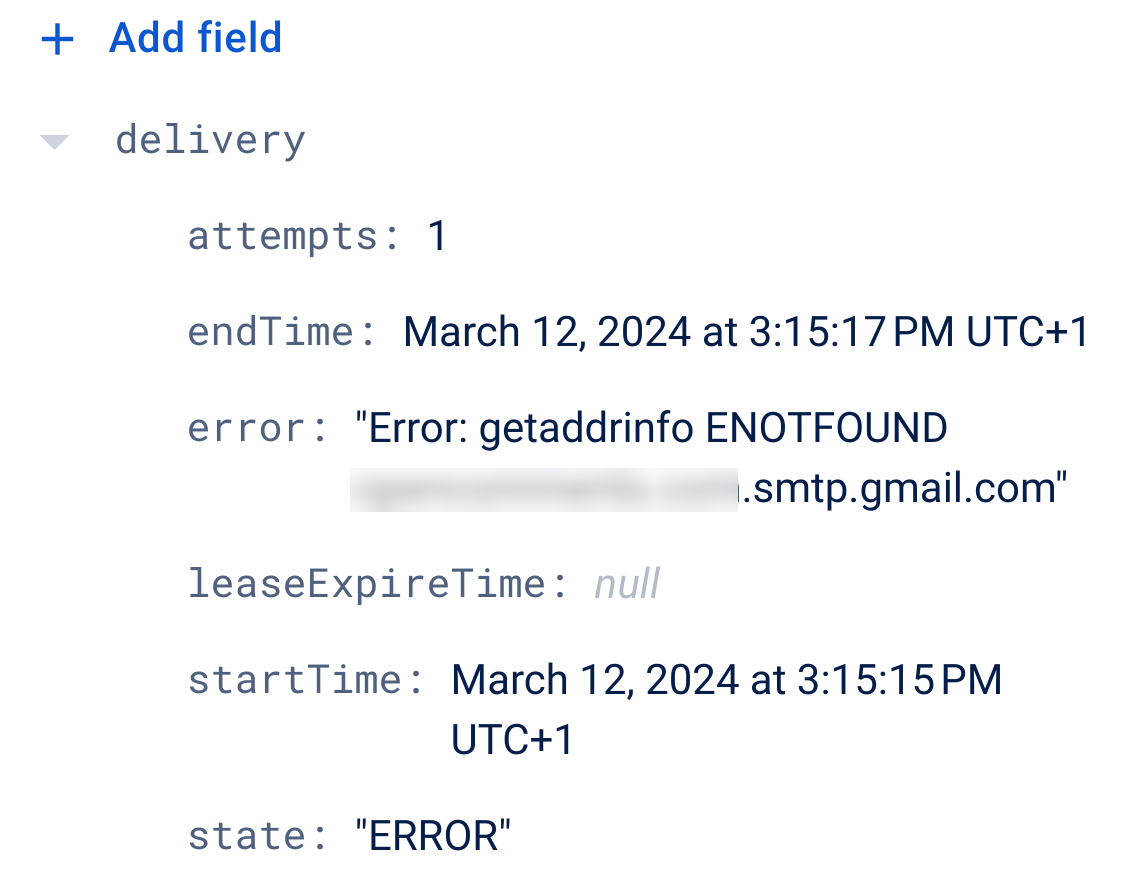 android Error reported in Google Cloud functions message 'undefined