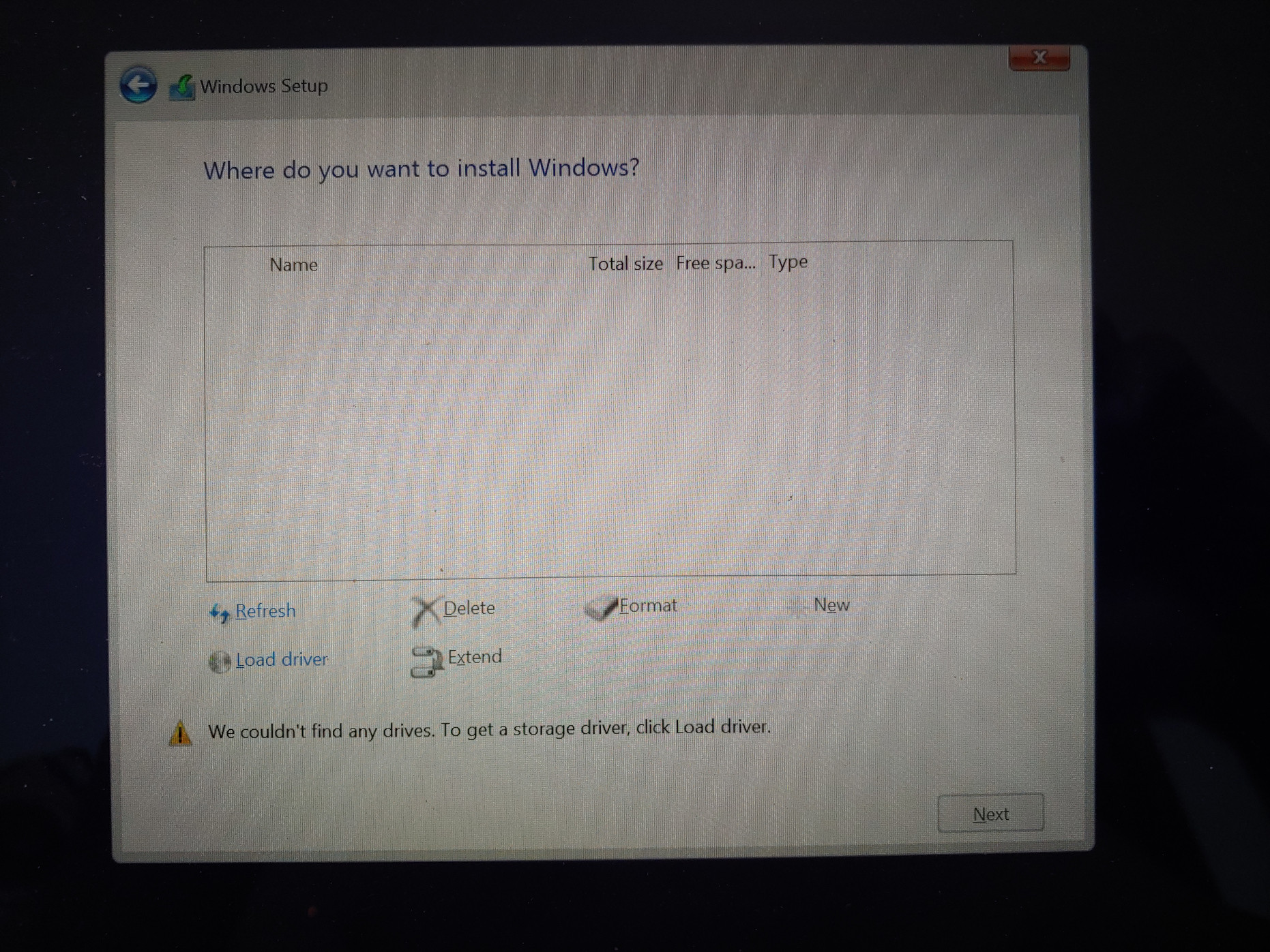 Windows 11 installation media not detecting any drive Super User