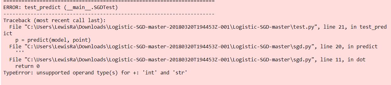 python TypeError unsupported operand type(s) for + 'int' and 'str