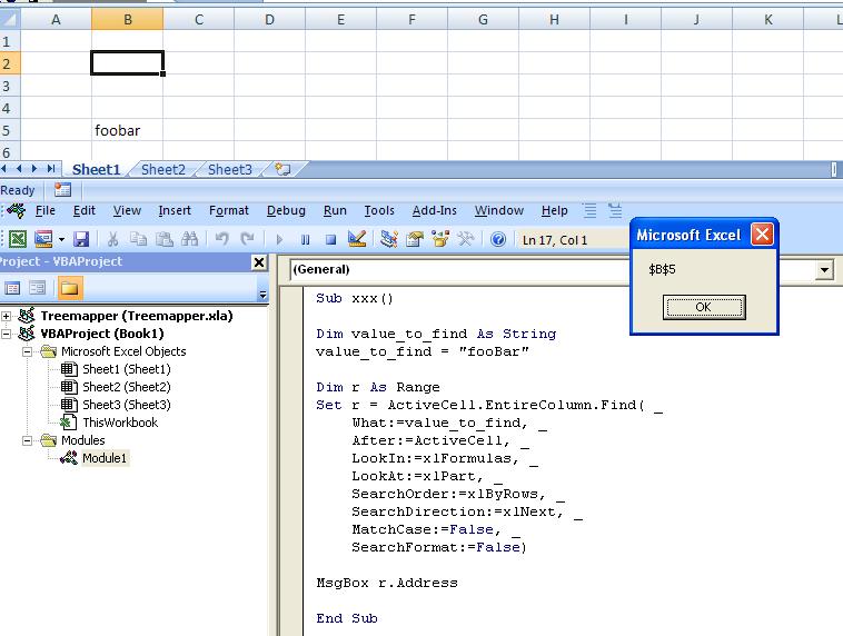 Range.Find in VBA Excel Stack Overflow