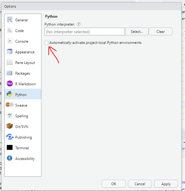 r What does "Error in file.exists(pythonPath) file name conversion