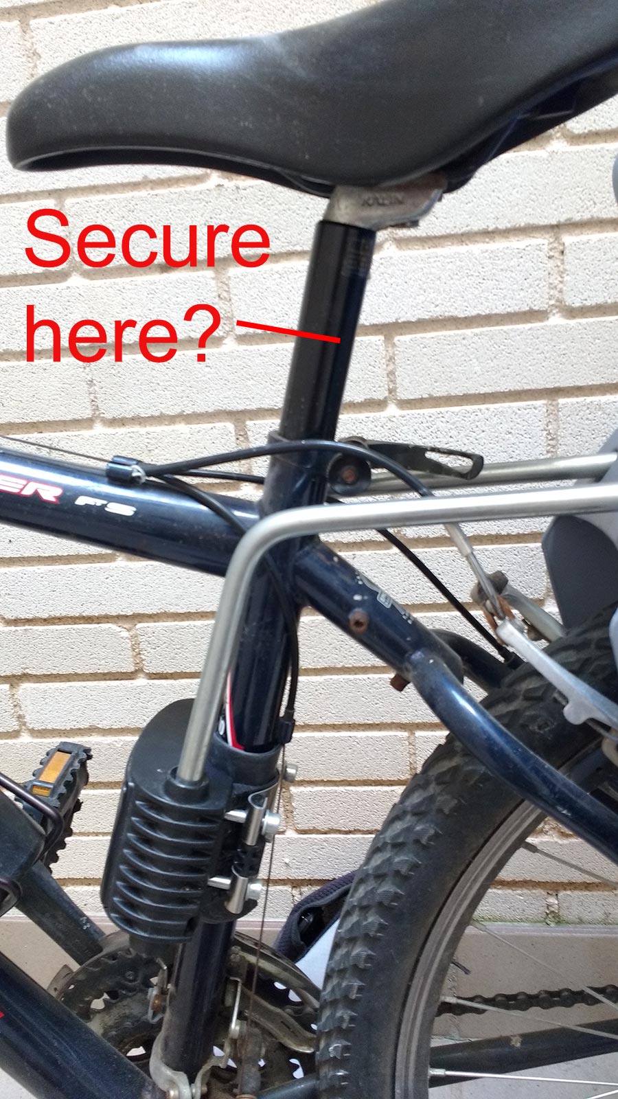 Is it safe to put child seat on drivers seat post? Bicycles Stack