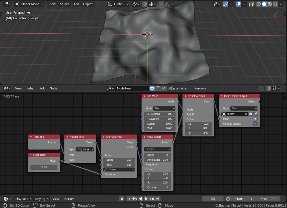 How to loop an animation in Animation Nodes? Blender Stack Exchange