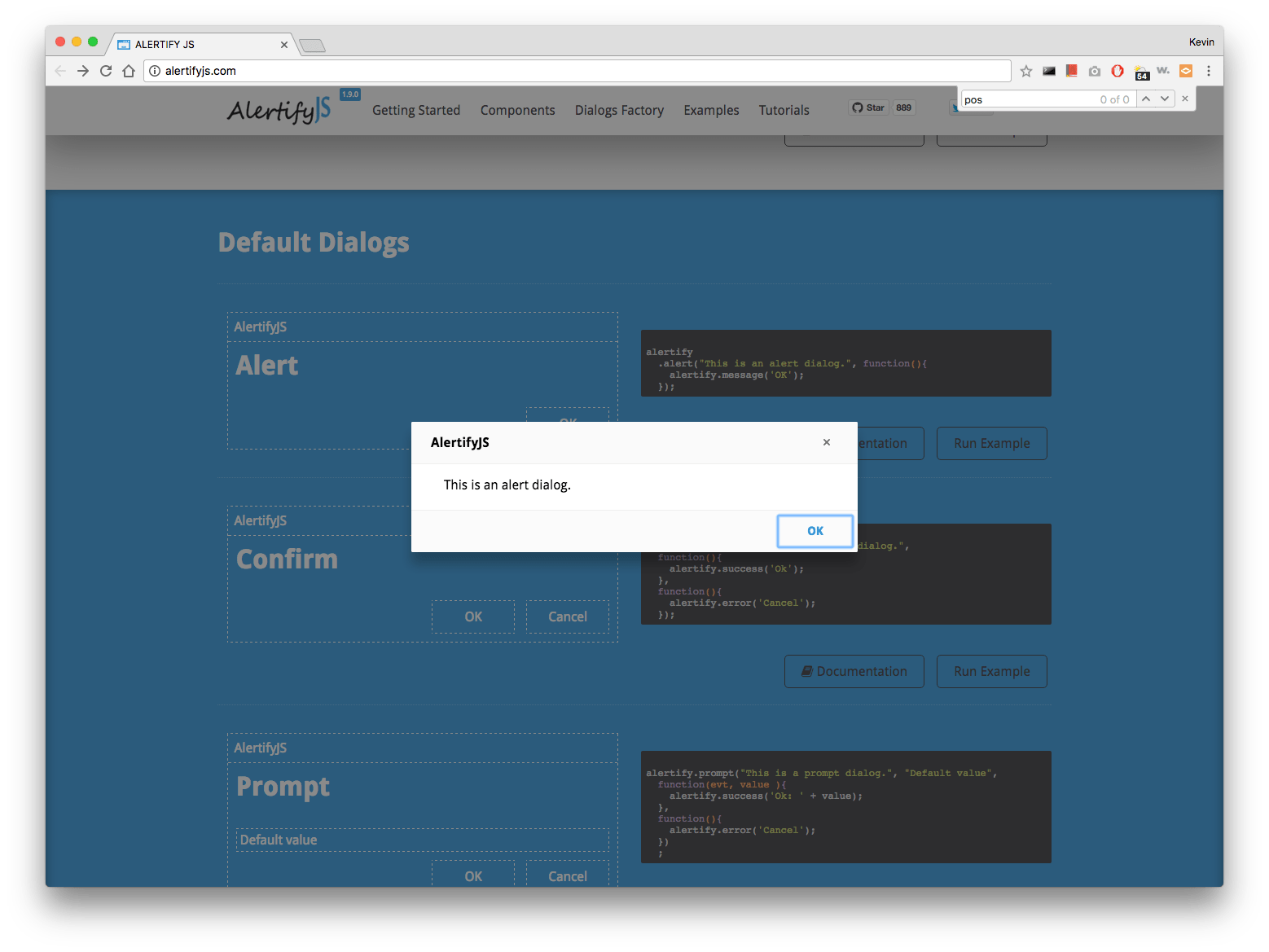 javascript Alertify JS Center dialog window Stack Overflow