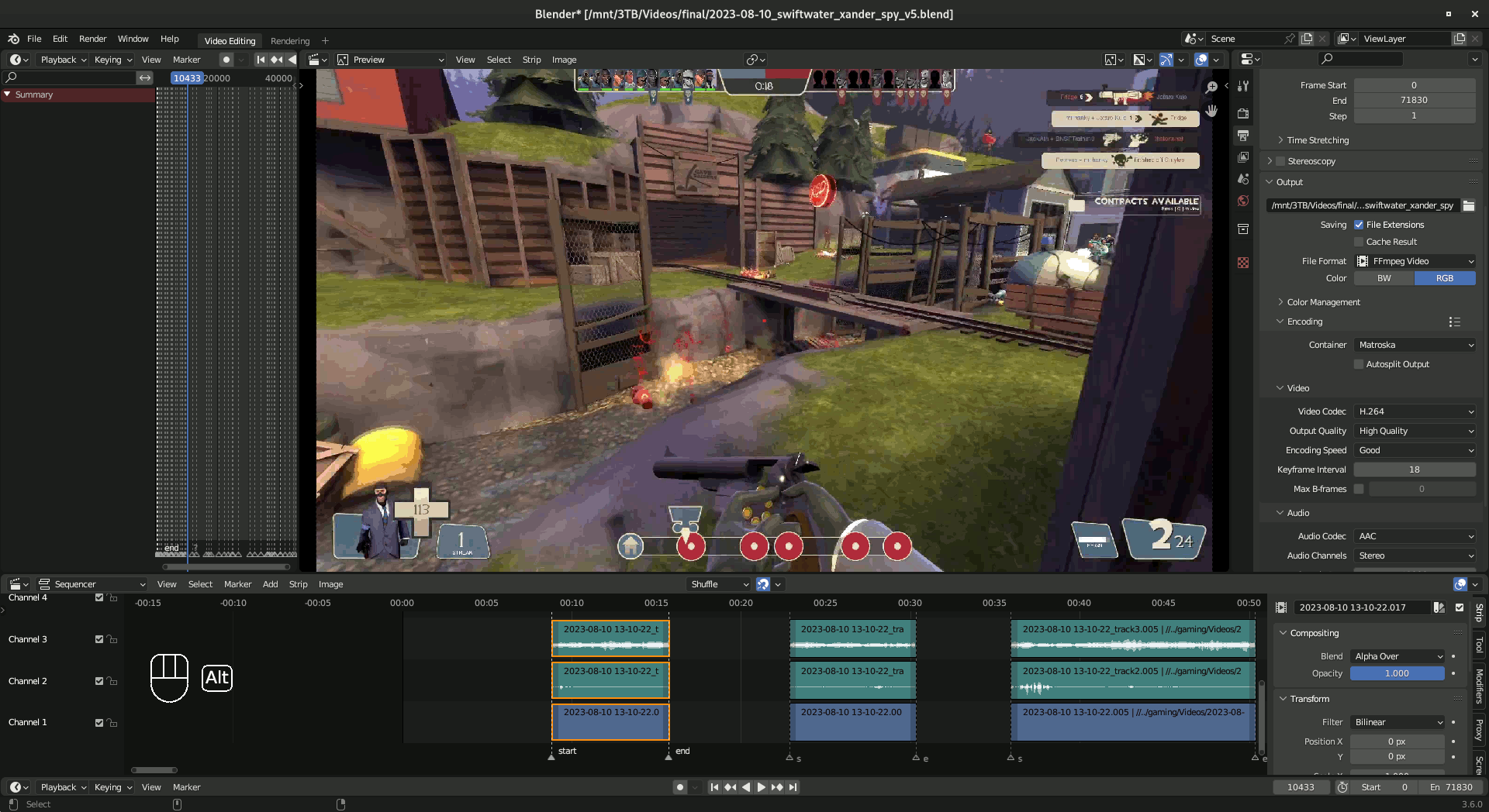 video sequence editor VSE Move Markers and Strips Simultaneously