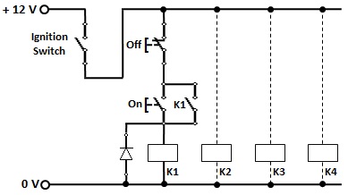automotive - 12 V relay switch wiring - Electrical Engineering Stack