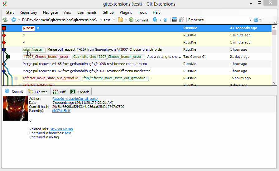 Git Extensions Squash commits? Stack Overflow