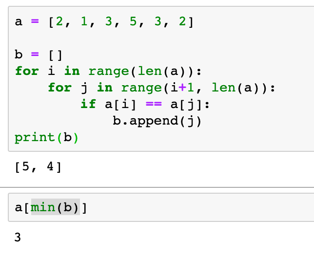python How to find out the first duplicated number in a list? Stack