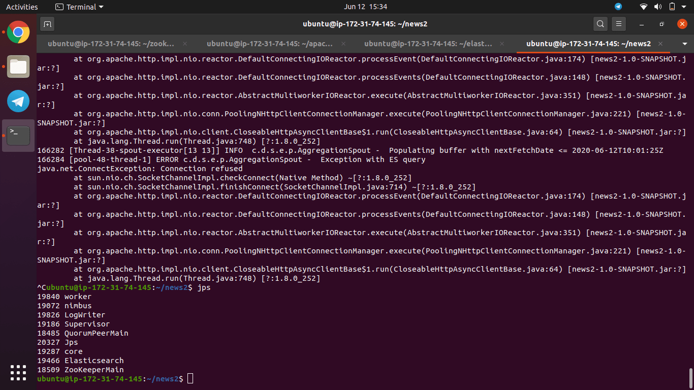 elasticsearch aggregation spout exception with ES query Stack Overflow