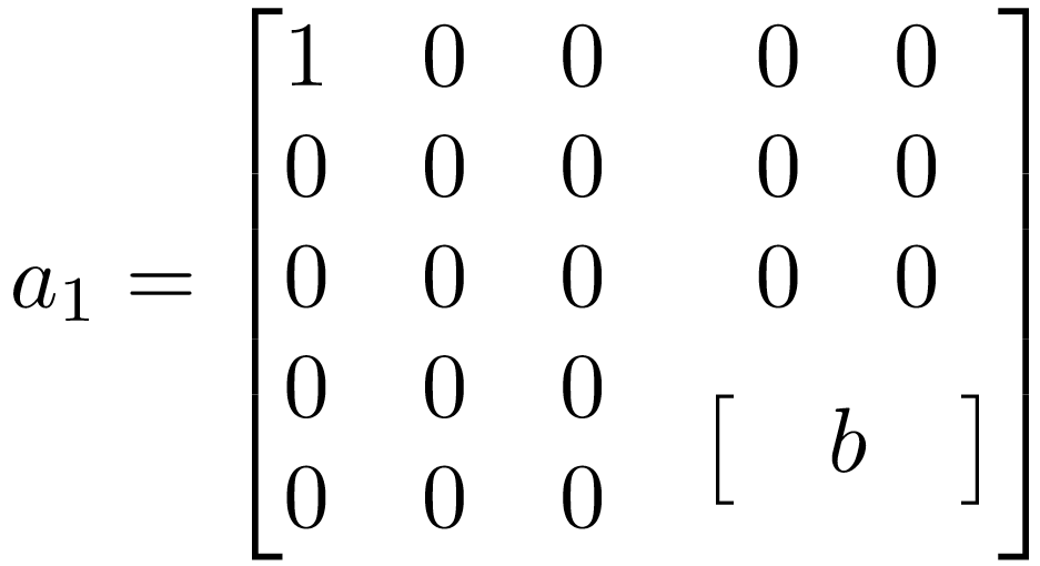 equations Insert a 2x2 matrix into a 5x5 matrix TeX LaTeX Stack