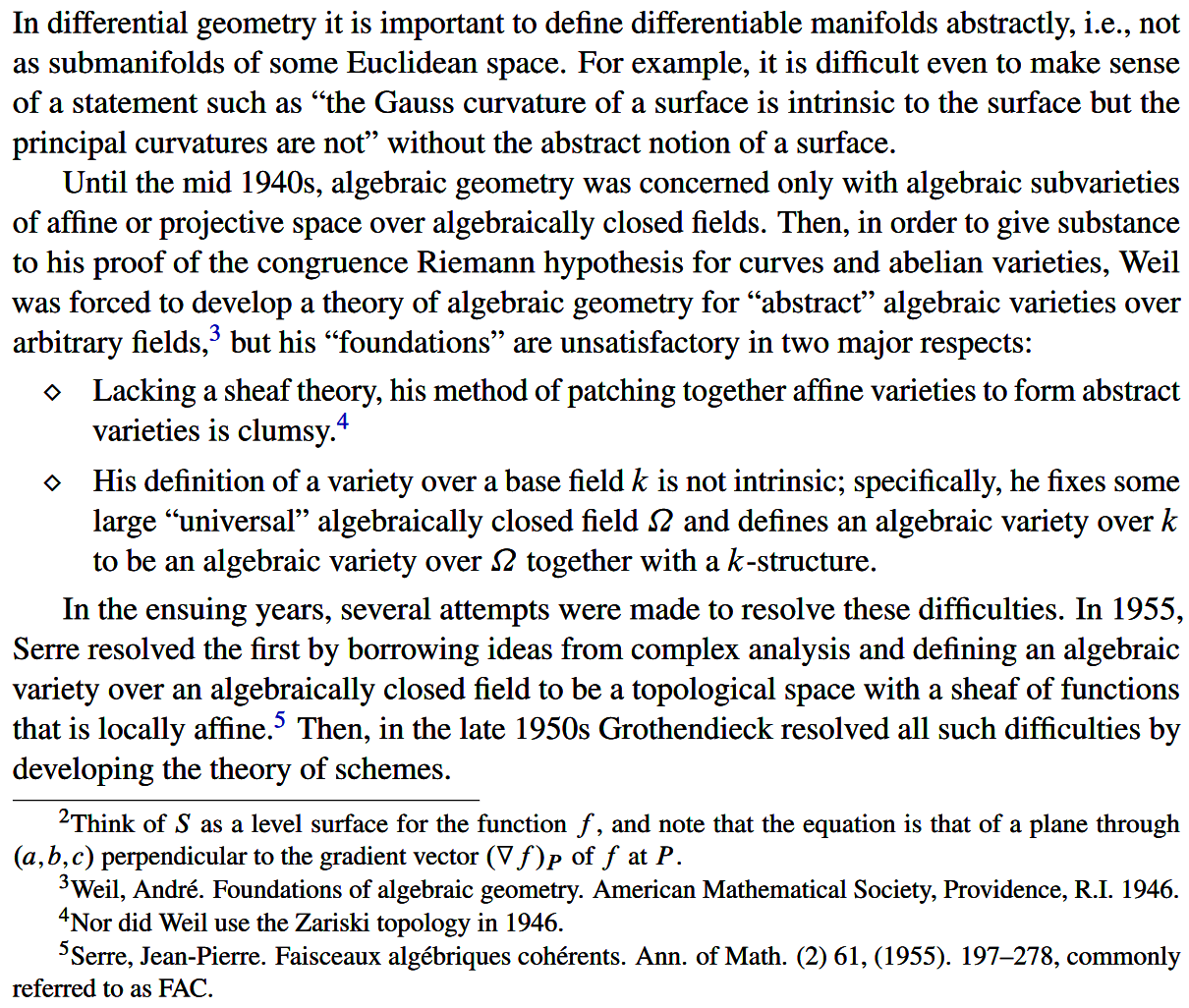 mathematics When was the first time/s that sheaves entered algebra