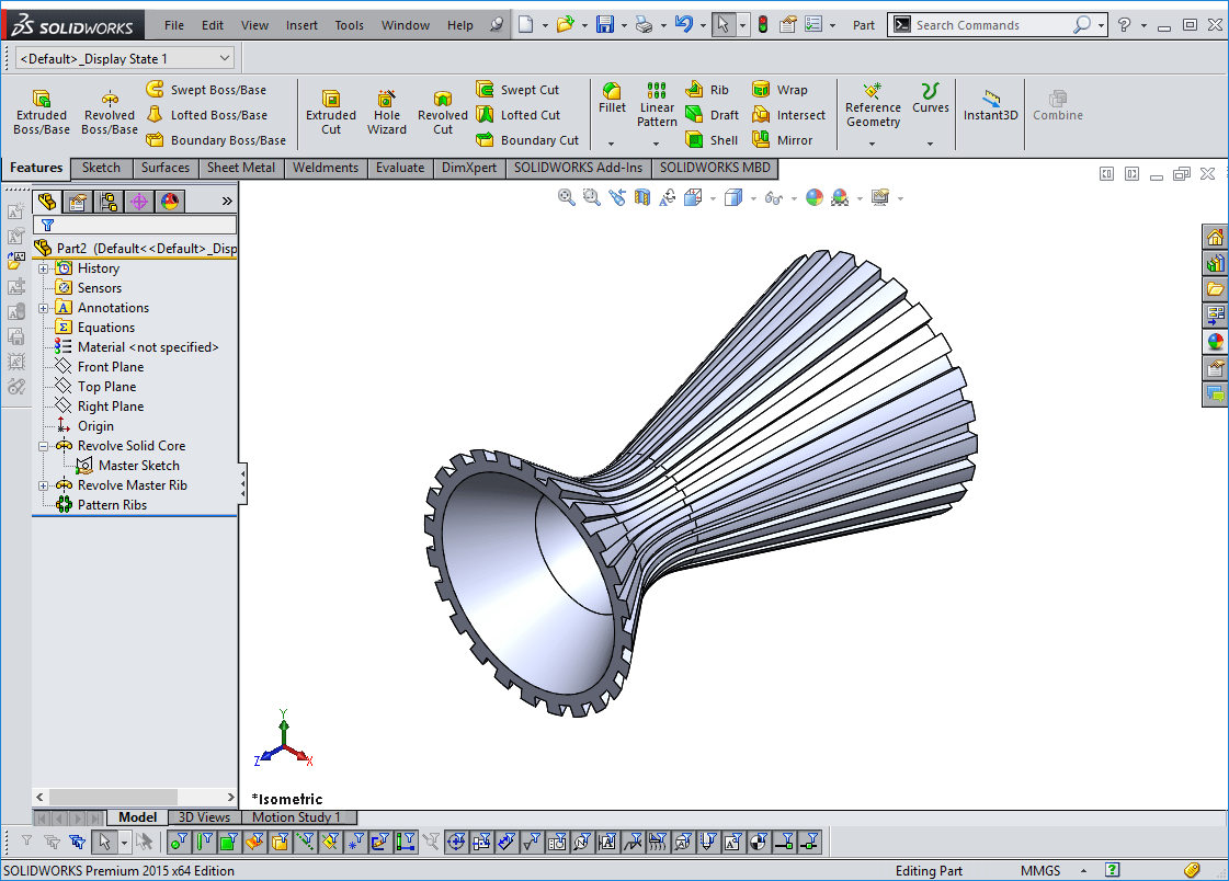 Sweep with guide curve in SolidWorks Engineering Stack Exchange