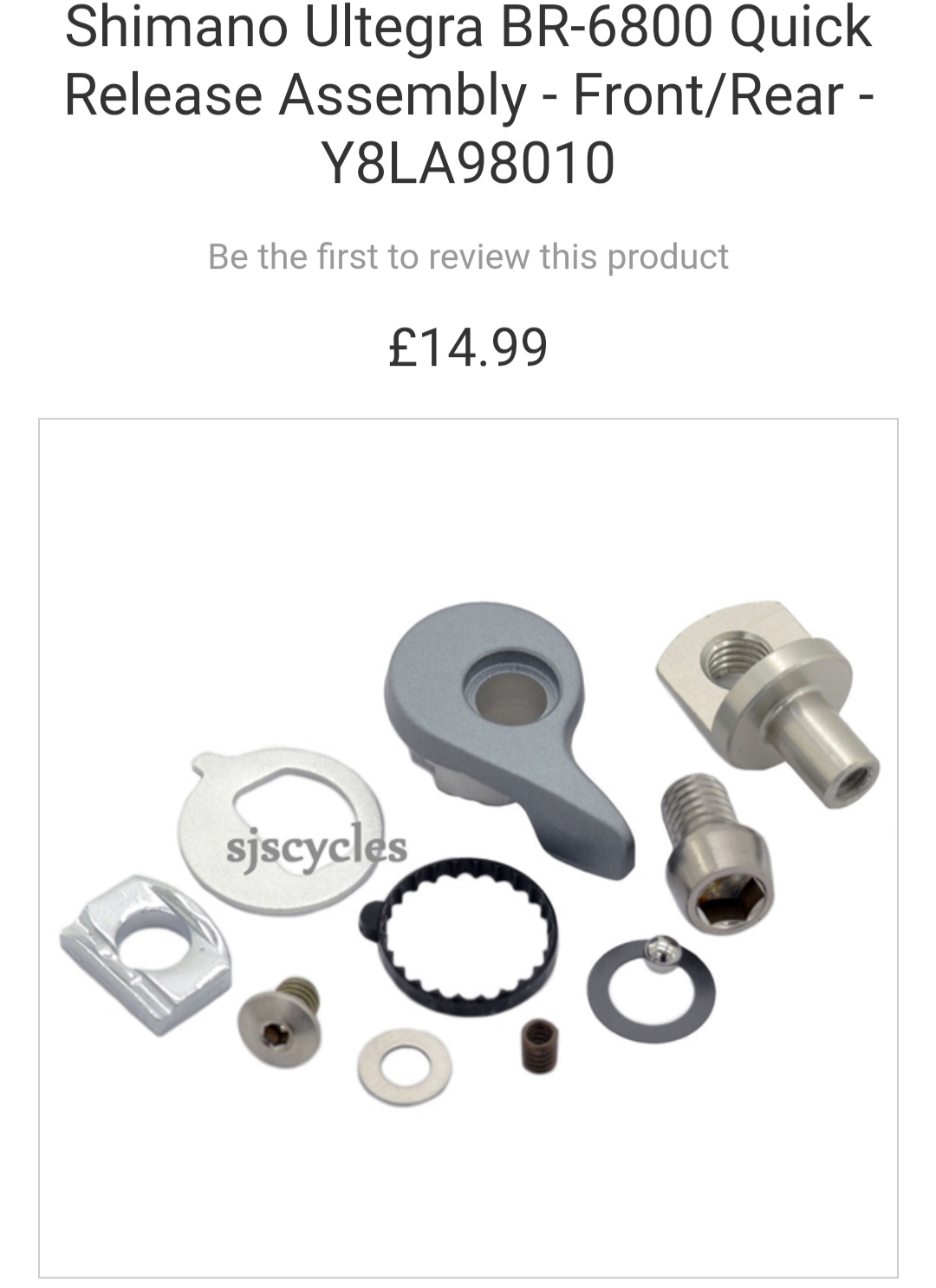 road bike My shimano ultegra quick release is not working because the ball bearing inside got