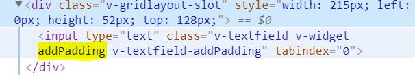 vaadin Remove spacing between the first row and second row in the