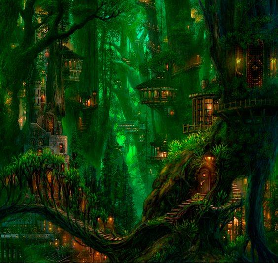 tolkiens legendarium What kind of buildings do the wood elves of