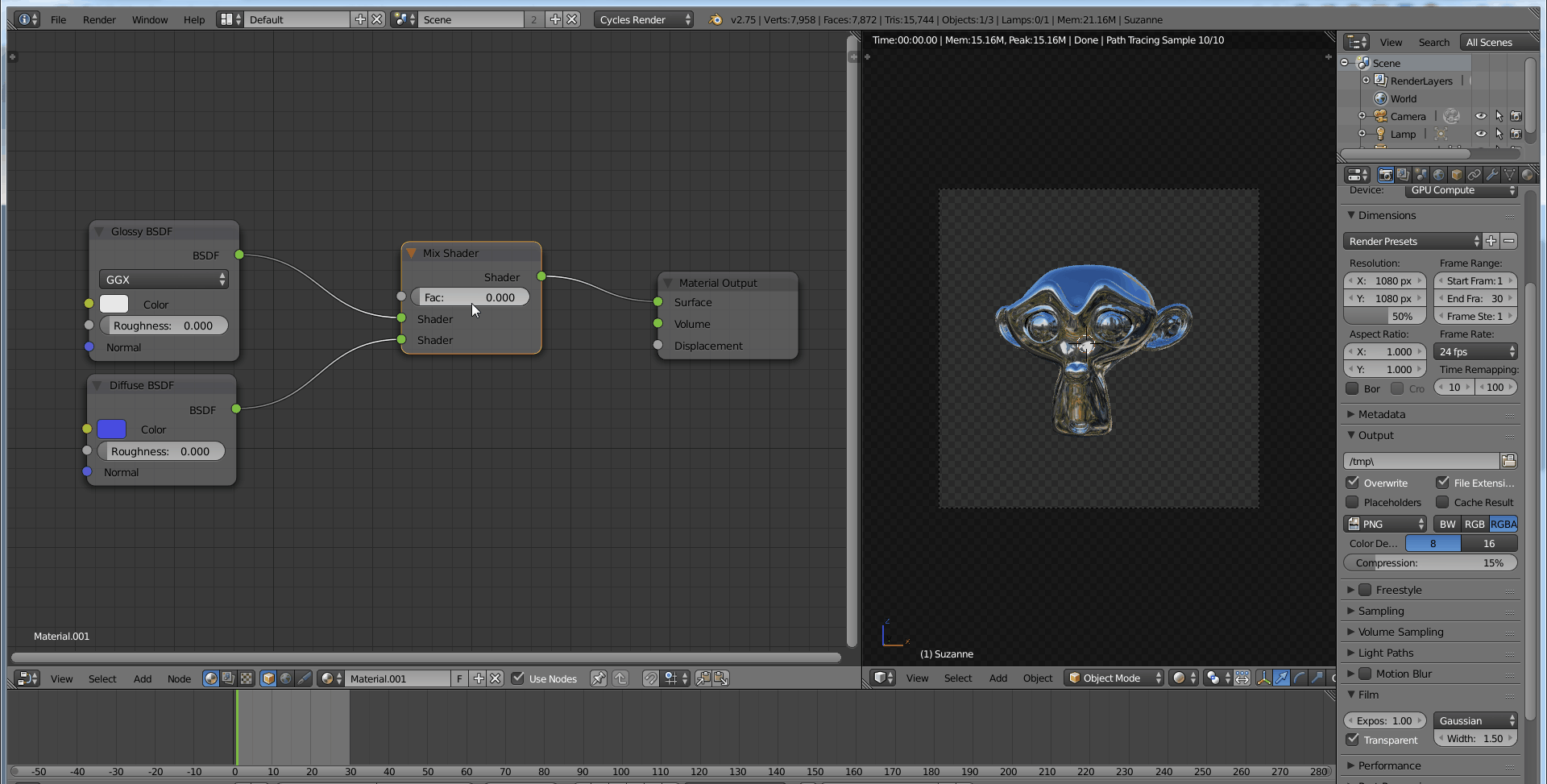How do you animate material transitions (switching mesh object