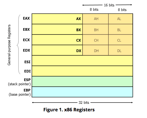 assembly - Why are x86 assembler registers named with X H and L