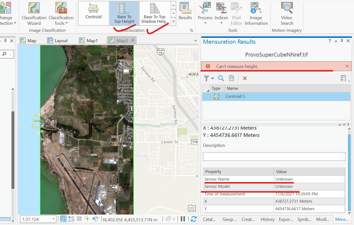 Adding metadata information to imagery in ArcGIS Pro Geographic