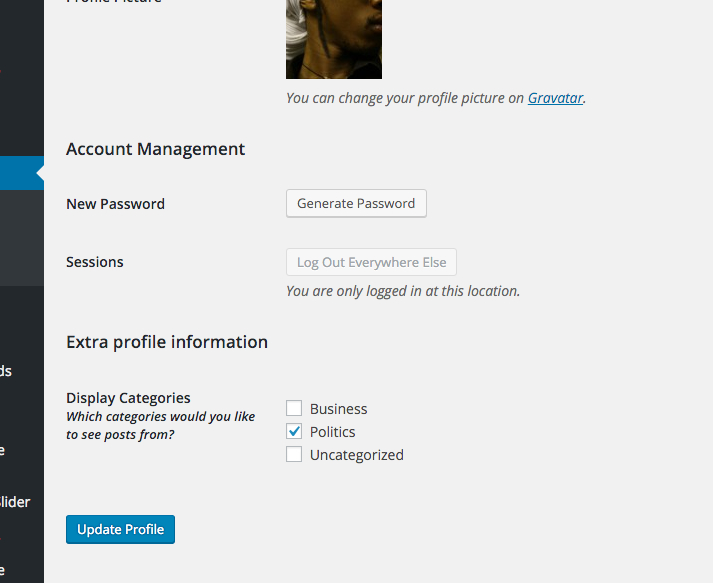 php Wordpress Custom Fields. Display custom fields from user profile on a custom page Stack